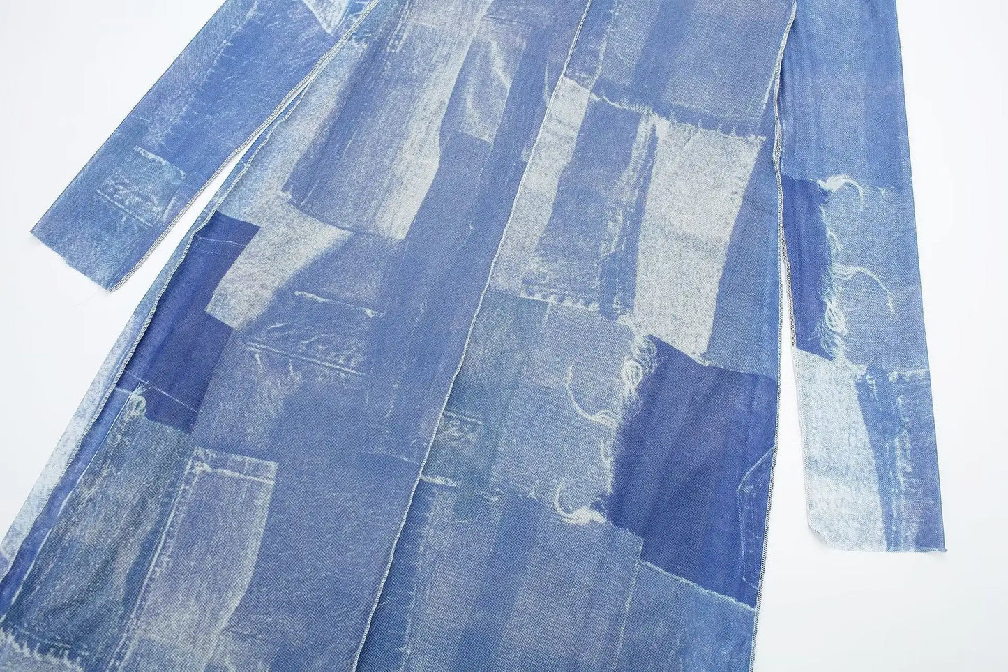 Vintage Denim Mesh Dress